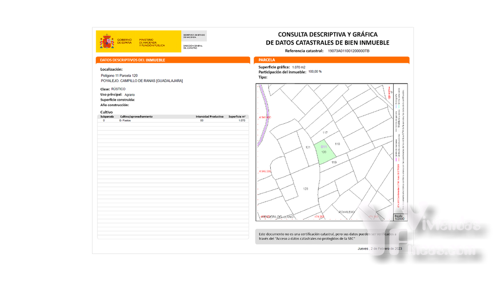 Ref.- 23005 Terreno rústico en venta, Campillo de Ranas